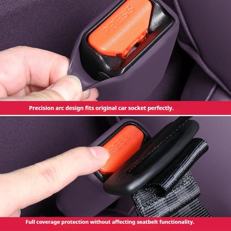 For Leapmotor C10 C16 C11 B10 B01 Lafa5 Car Seat Safety Belt Socket Protective Cover Seatbelt Connector Scratch-Resistant Cover