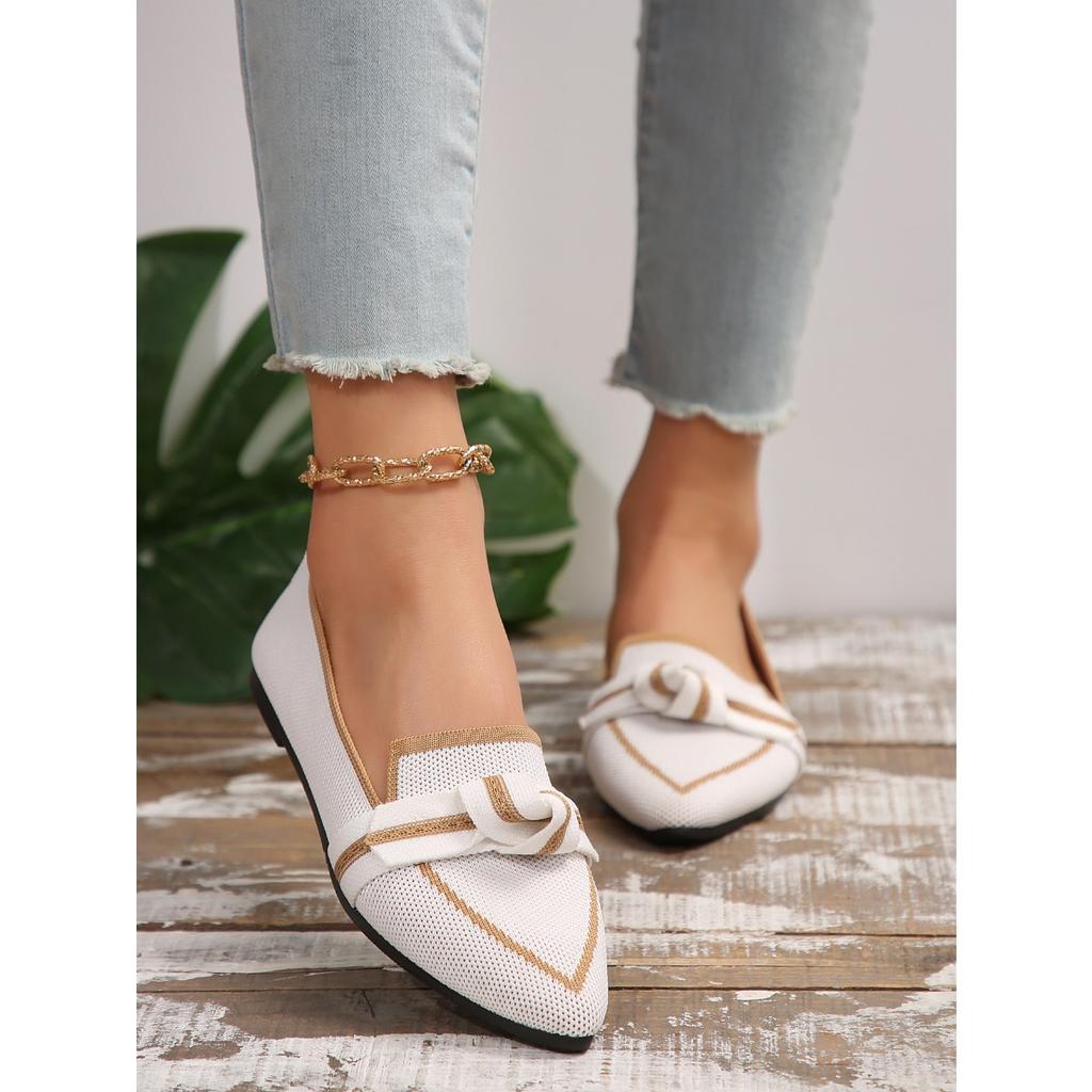 Women's Shoes Loafers Ballet Flats Pointed Toe Barefoot Slip-on Casual Low Heel Woman Shoe New In Butterfly