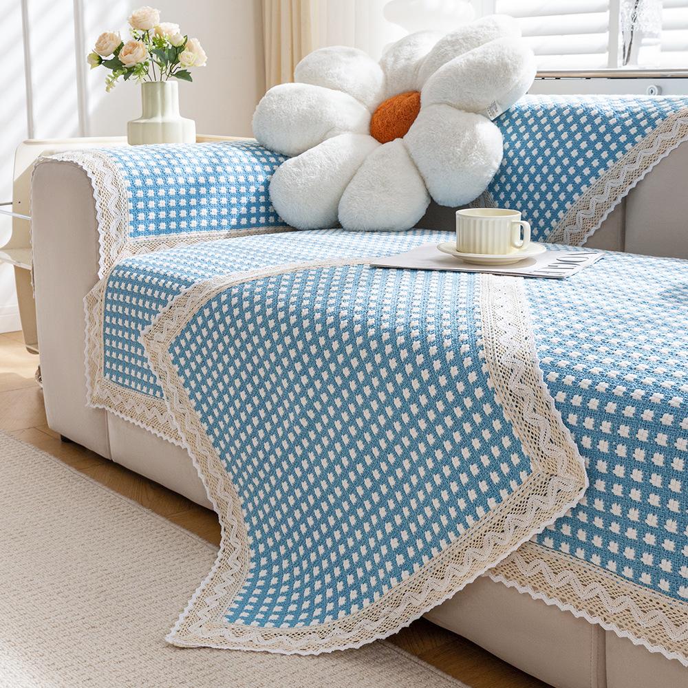 Подушка для дивана из хлопкового льна Four Seasons Universal Weaving Plaid Non Slip Sofa — фото 3