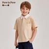 PawinPaw Boy's Cartoon Bear Color-block Polo T-shirt