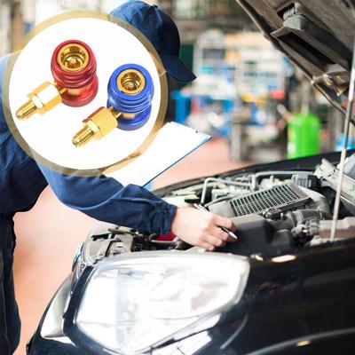 NEW Freon R134A H/L Auto Car Quick Coupler Connector Adapters Refrigerant Brass Gauge Adjustable Conditioning Manifold Air P9Q1