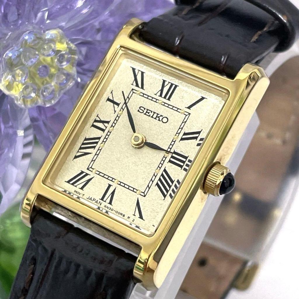 Used SEIKO Nano Universe Tank Square Roman Watch #1128