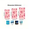 1pc Microfiber Beach Scarf Towel Pink Red Hearts Oversized Quick Dry Lightweight Travel Outdoors Fashion Gift for Her Summer