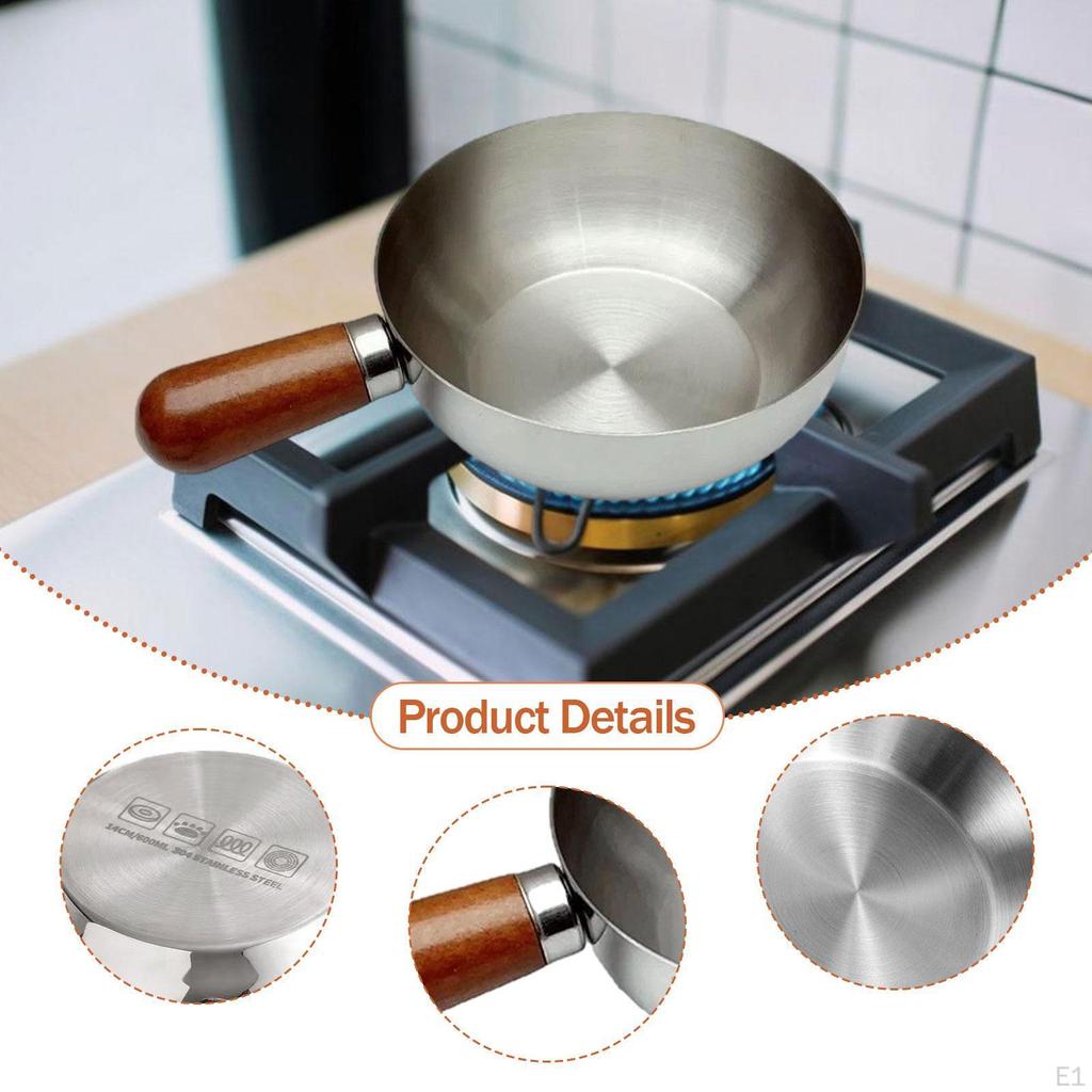 Pot Butter Melting Non Slip Portable Kitchen Cooking Tools Household for Boiling Sauce Pan