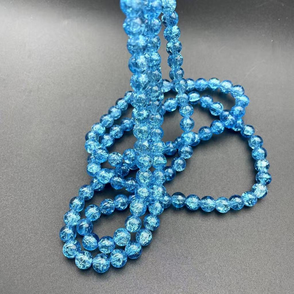 Exploding Flower Jade Crushed Glass Beads for Handmade Beaded Bracelets - Glazed Loose Jewelry Accessories