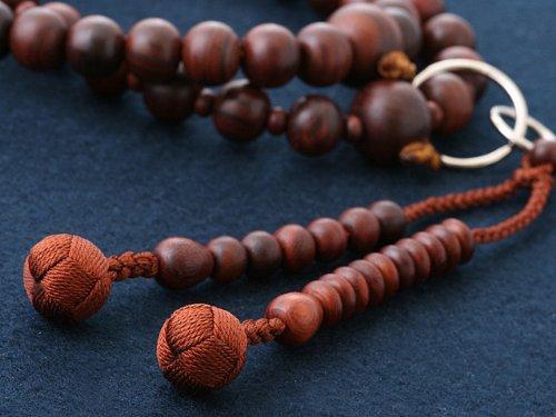 Kyoto Buddhist Altar Hayashi Mala Beads Jodo Sect Rosewood Formal Ceremony Bag Kyoto (Unground) (For Men) [Bead Included] SM-015
