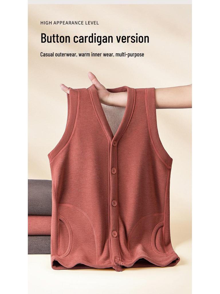 Bardzo ciepły damski kardigan i kamizelka z jedwabnej wełny na jesień i zimę