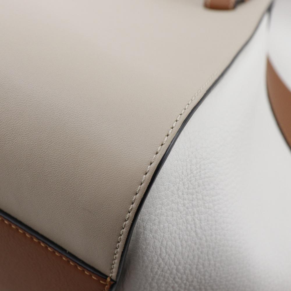 Loewe Hammock Small Handbag 2WAYShoulder Brown / White Calfskin Women Used