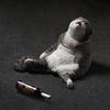 Creative Drunk Cat Ornament Automotive Interior Decoration Ornaments Simulated Cat Resin Sculpture Home Decoration Props 7x7cm