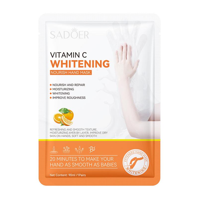 Vitamin C Long Hand Mask SADOER Whitening Moisturizing Soft Long Gloves Care