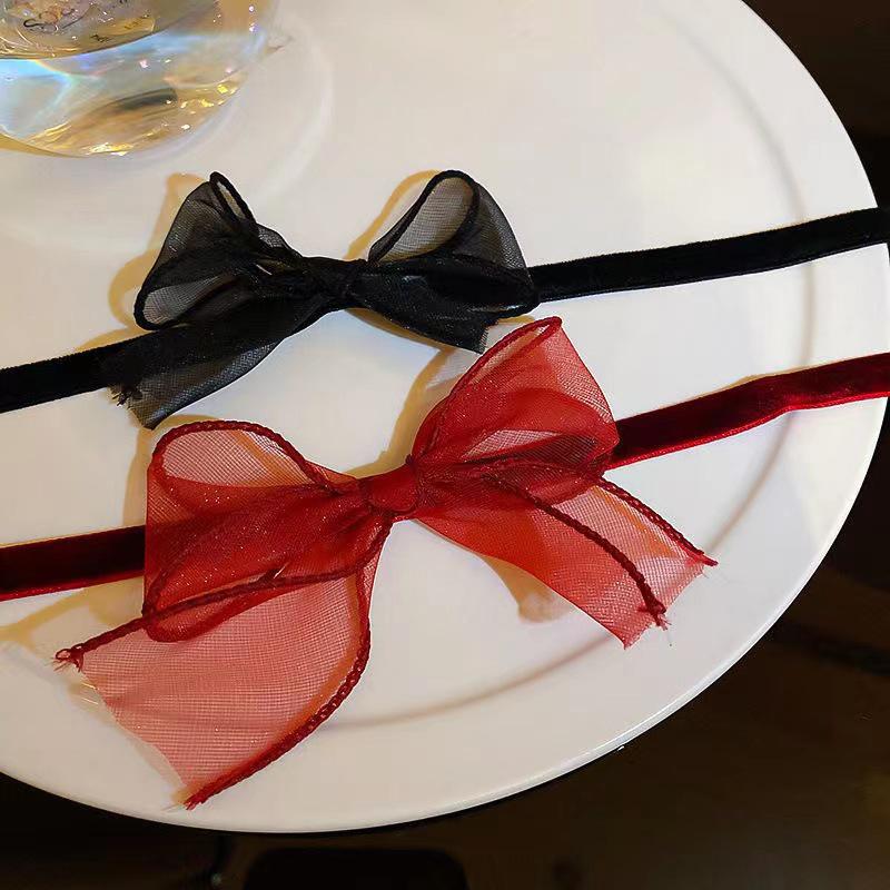 Women'S Casual Flower Bow Necklace Gothic Choker Party Wedding Jewelry