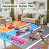 Crystal Velvet Square Rug Custom NameFall Guys Pattern Non Slip Home Floor Decor Rug