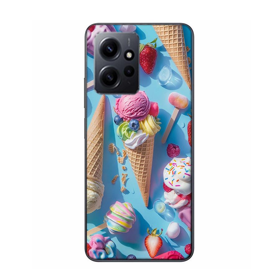 Colorful Ice Cream and Popsicles Phone Case For Redmi 12 13C 12C 15C 9 10 10C Note 13 Pro Plus 14 15 Pro 9T 9C 9A TPU Soft Cover
