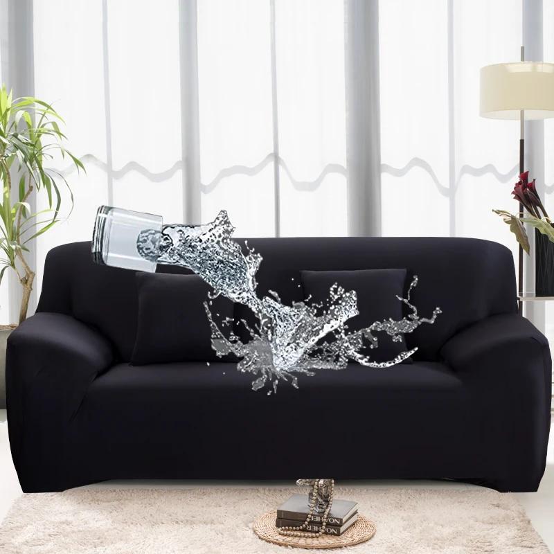 1/2/3/4 Seats Sofa Couch Cover Waterproof Elastic Corner Sofa Covers L Shaped Sofa Slip Cover Protector Bench Cover Thin Fabric