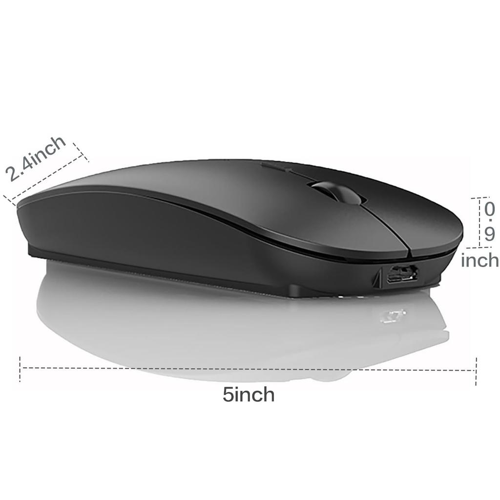 Wireless mouse for MacBook MacBook MacBook desktop Windows Dell (black) Pro, Air, laptops, Macs, iMacs, computers, Chromebooks, 7/8/10/11 PCs, HP,