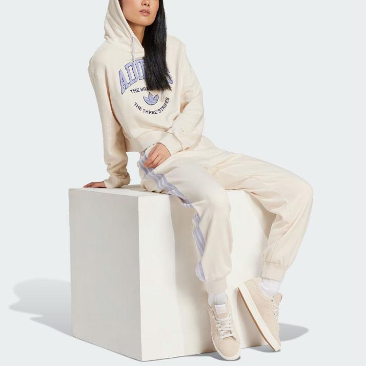 adidas Originals Vrct Patchwork Stripe Track Pants Women Bottoms Beige IR6041