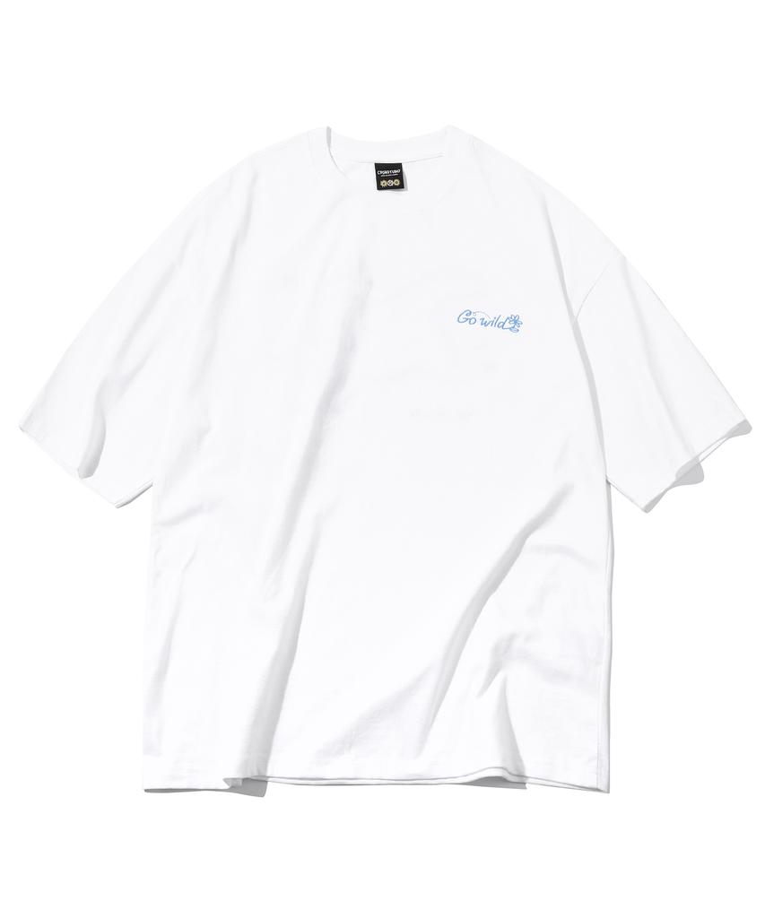 CPGN STUDIO Wild Cat Embroidered Short Sleeve T-Shirt White