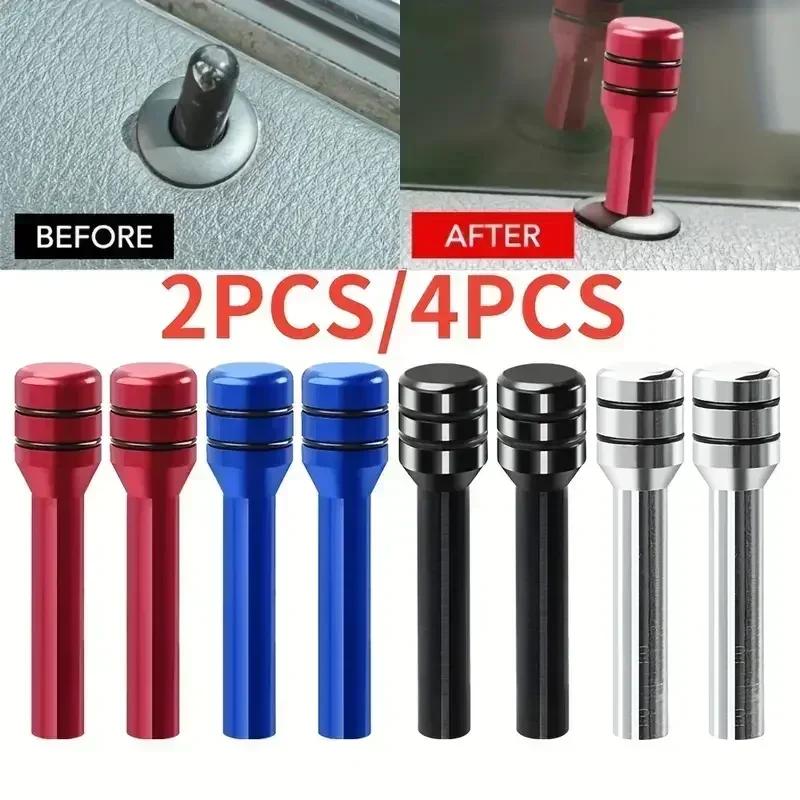 2/4Pcs Car Door Latch Anti-deformed Car Door Lock Knobs Auto Inner Door Lock Pull Pins Car Interior Accessories