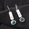 Sky Blue Topaz Gemstone 925 Sterling Silver Jewelry Handmade Drop Earrings 1.9" EE-168-15