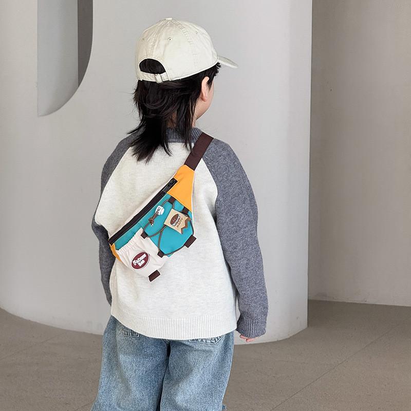 Trendy Children's Chest Bag For Boys Stylish Casual Sling Backpack Outdoor Use