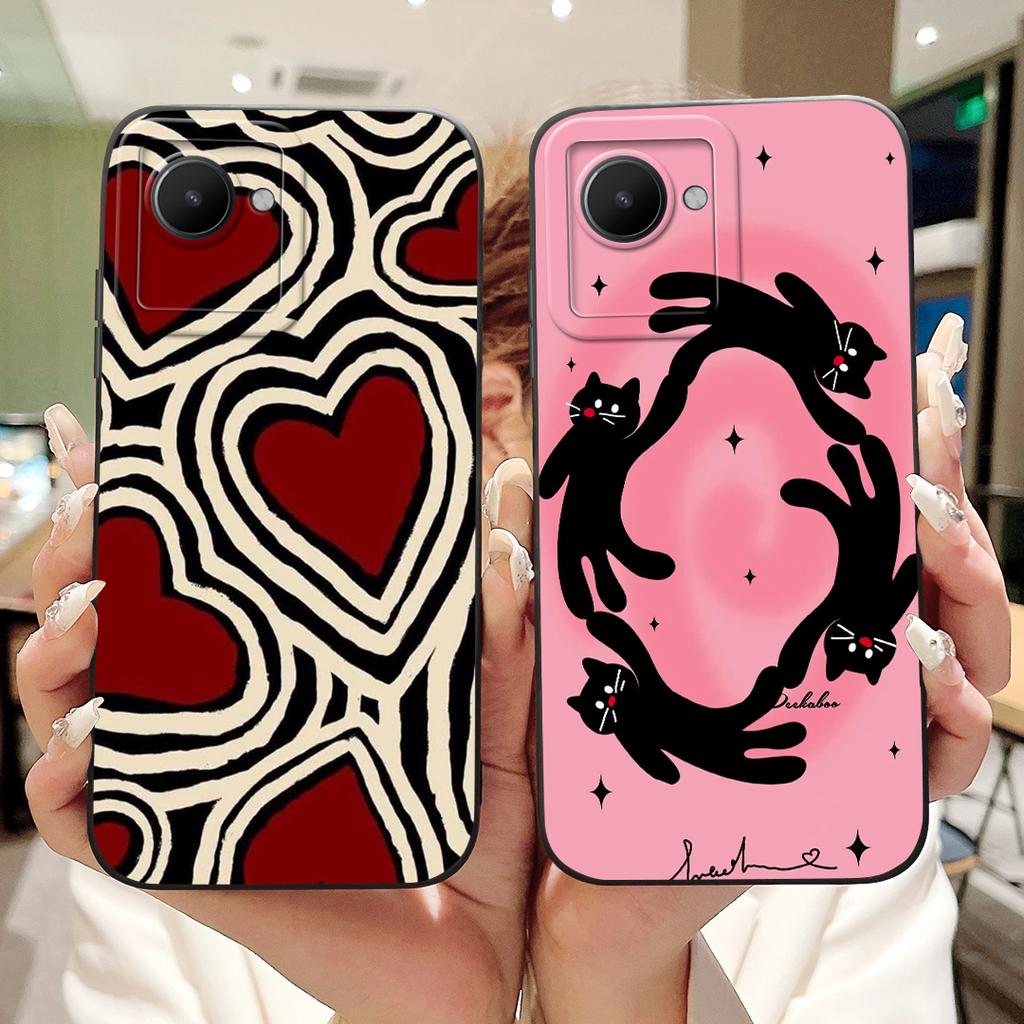 For Realme C30 Case Realme C30s RMX3690 Cute Fashion Cartoon Cover Soft Silicone Phone Case For Realme C30 C30s RealmeC30 Bumper
