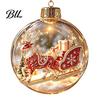 Decorative Hanging Balls Glowing Christmas Story Ornament, Light?Up Mini Holiday Scene Ball with Warm Garden Party Ornaments LED Light, Clear