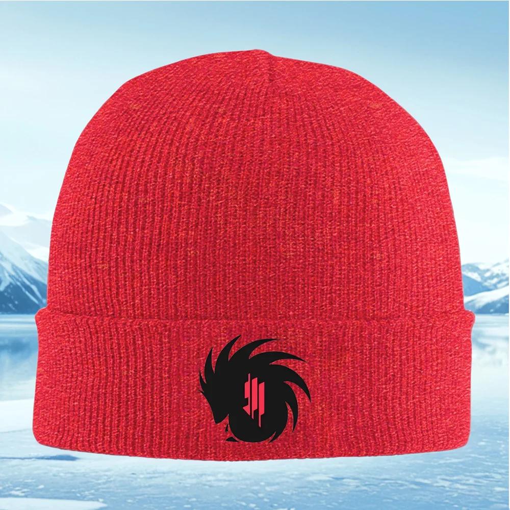 

Dark shape sharp red Knitted Hat Unisex Women Unisex Beanie Pullover Cap Winter Thermal Warm Christmas Outdoor Cycling Hiking Skiin