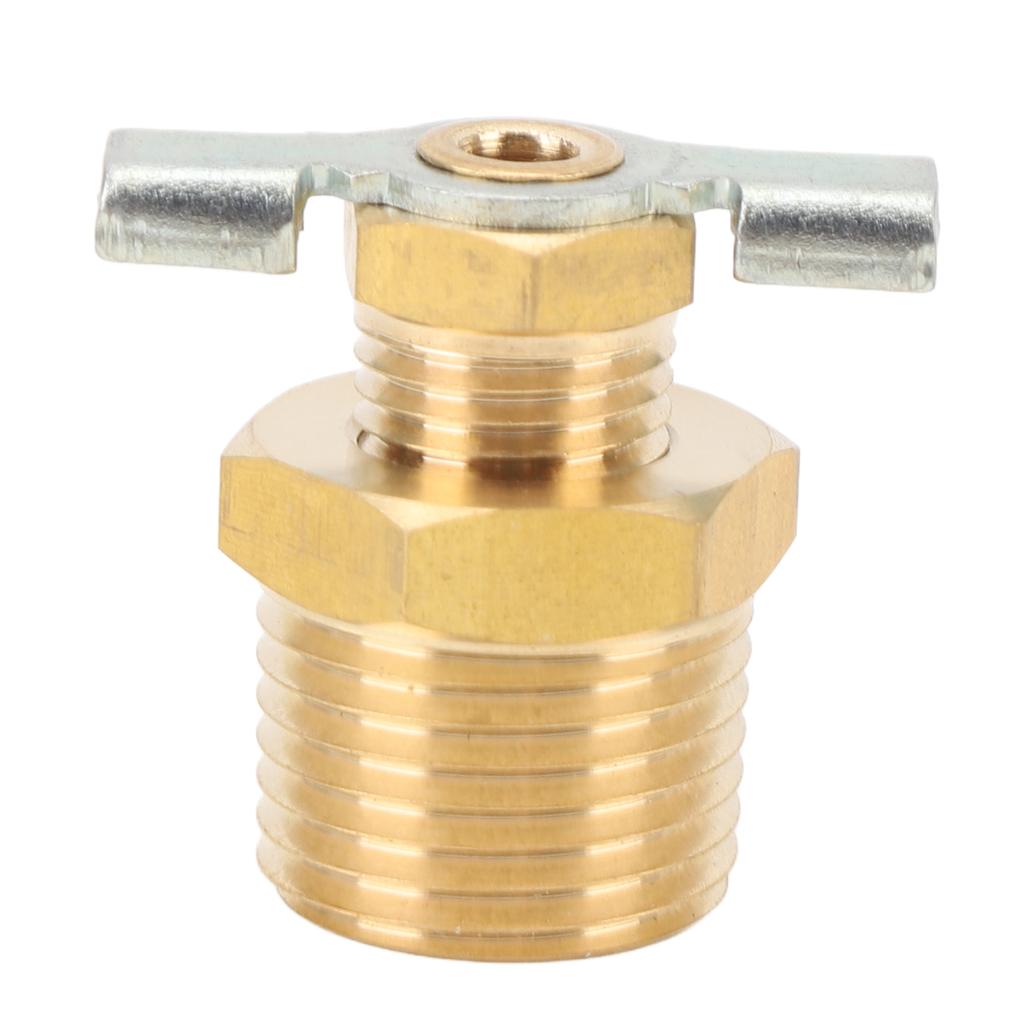 RV Water Heater Drain Valve 1 2in NPT External Thread Leakage Proof Brass Replacement Drain Valve for RV and Trailer