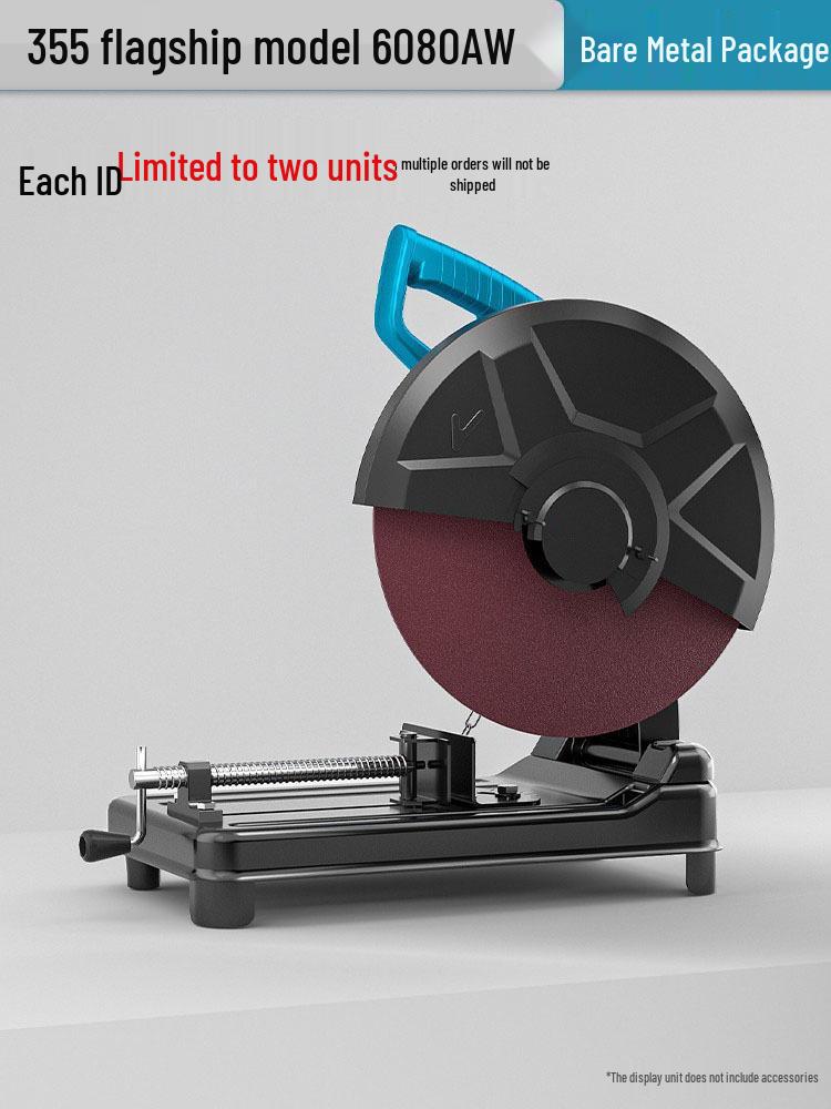 High-Power 220V Benchtop Grinder: Compact 355 Profile for Wood & Metal Cutting
