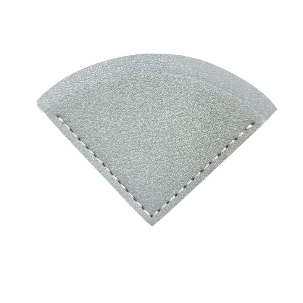 Retro Triangle Fan-Shaped PU Leather Bookmark and Book Corner Bag