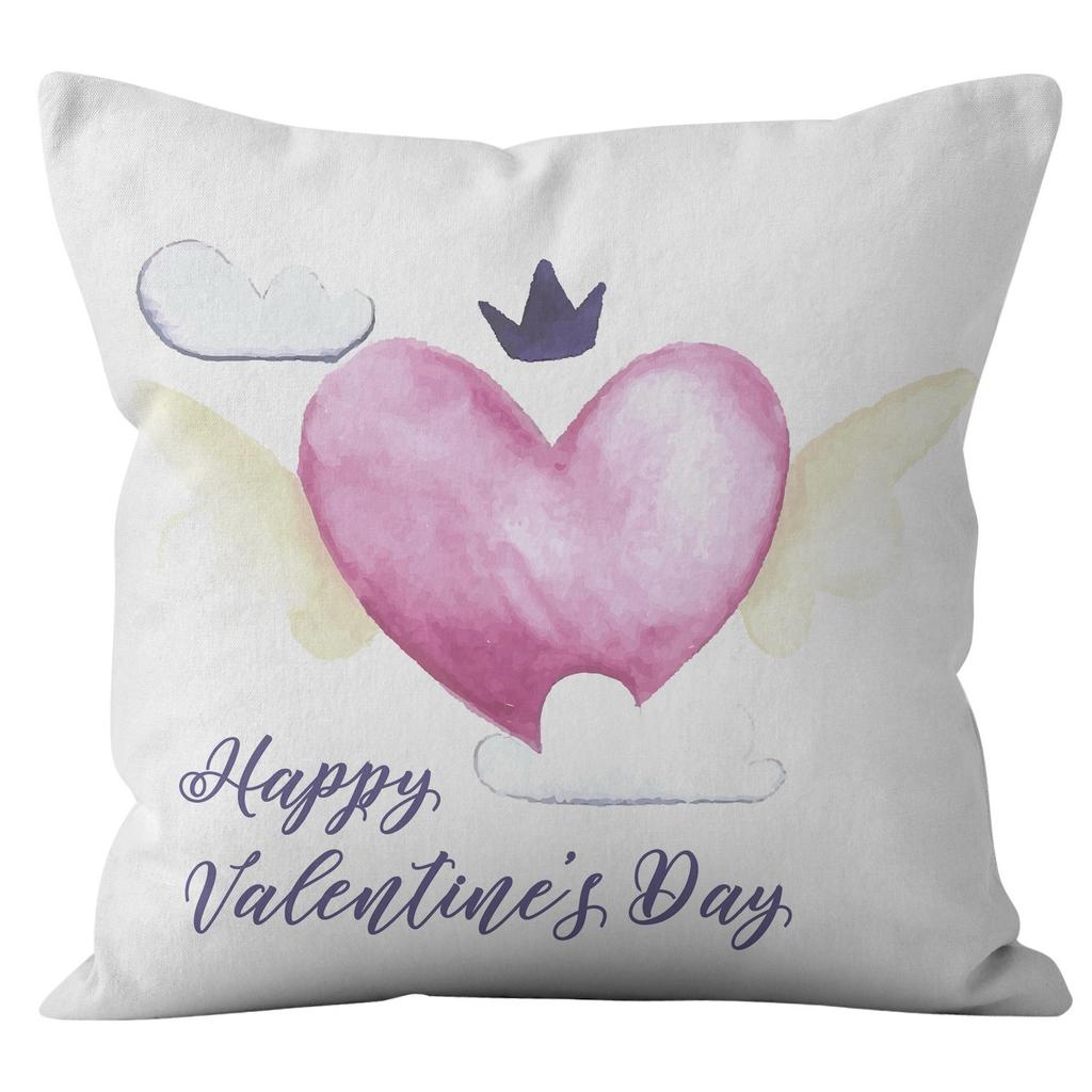 Valentine's Day Theme Purple Love Pillow Cover Home Pillow Cushion Cover