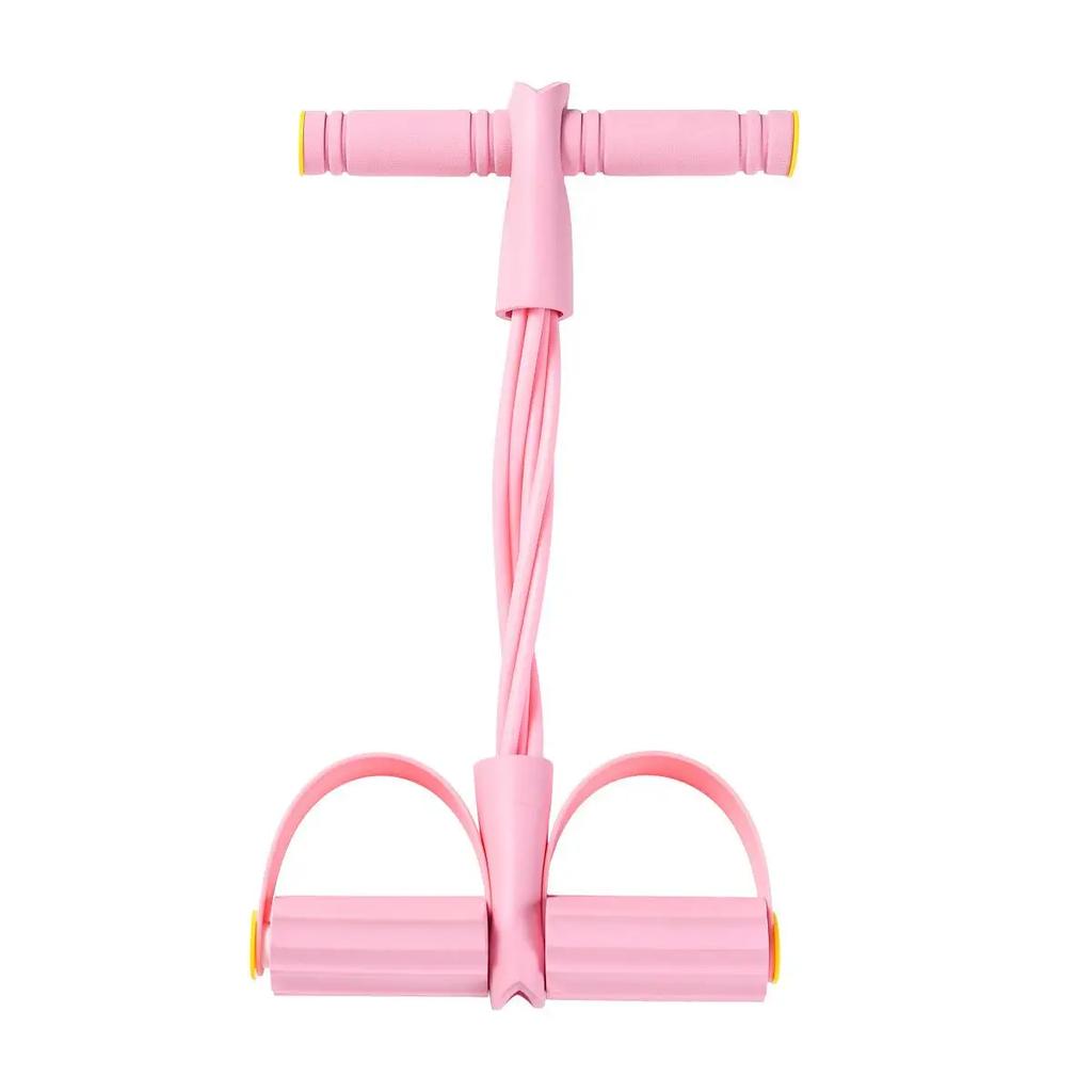 Wielofunkcyjny Trener Mięśni Brzucha z 6 Rurkami i Pedałem na Stopy do Brzuszków Fitness Wyrzeźbianie Mięśni Brzucha Wzmacnianie Ramion Taśma Oporowa