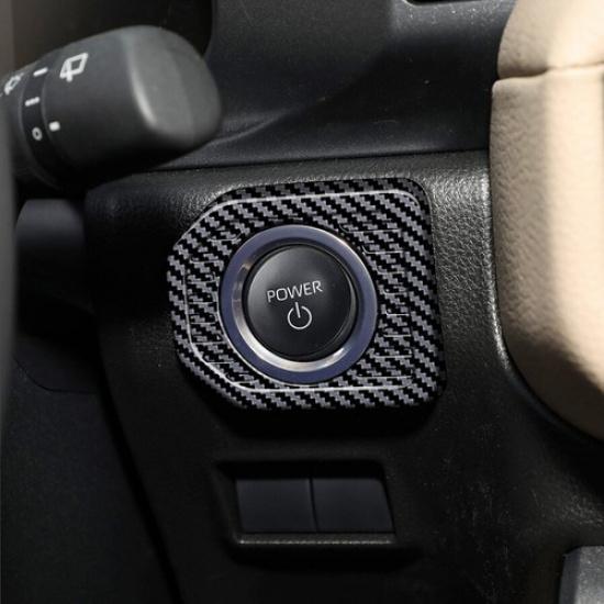 For Toyota Land Cruiser 2024 2025 Carbon Fiber Engine Switch Frame Trim