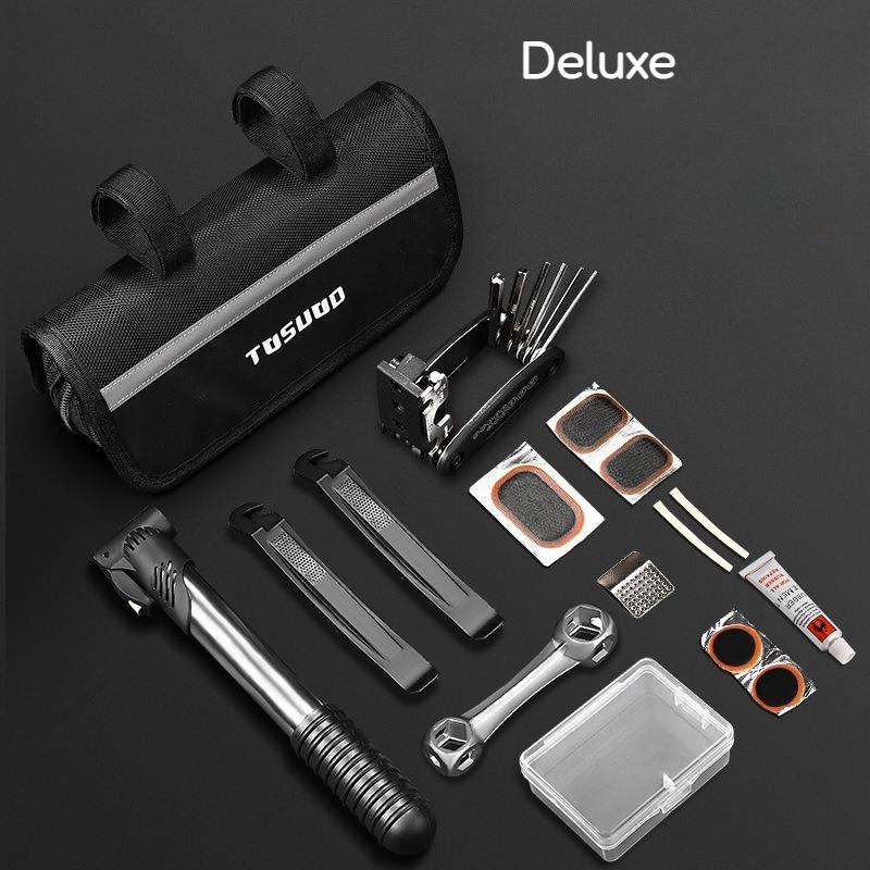 Bicycle Repair Tool Kit, Tire Repair Pump and Wrench Set, Mountain Bike Tool Set