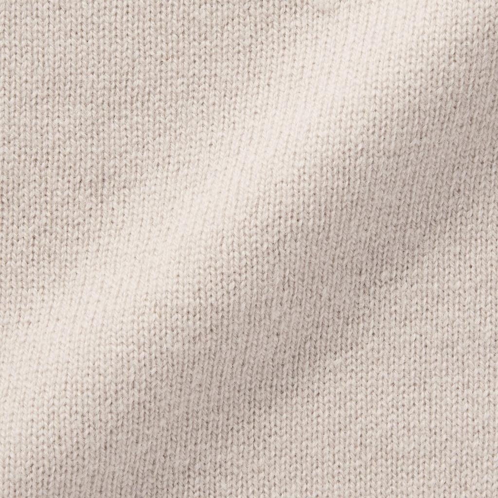 MUJI Women's Mid-Gauge Wool Mock Neck Dress, Sand Beige, Size M (BAJ11A2A)