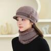 Women's Hats with Thickened Warm Plush Baseball Caps for Autumn and Winter Casual Ear Protection Plus Velvet Versatile Mother Hats