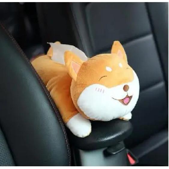 Creative Car Armrest Box Car Tissue Box Draw Cartoon Cute Car Draw Car Tray Trailer Interior Decoration Supplies