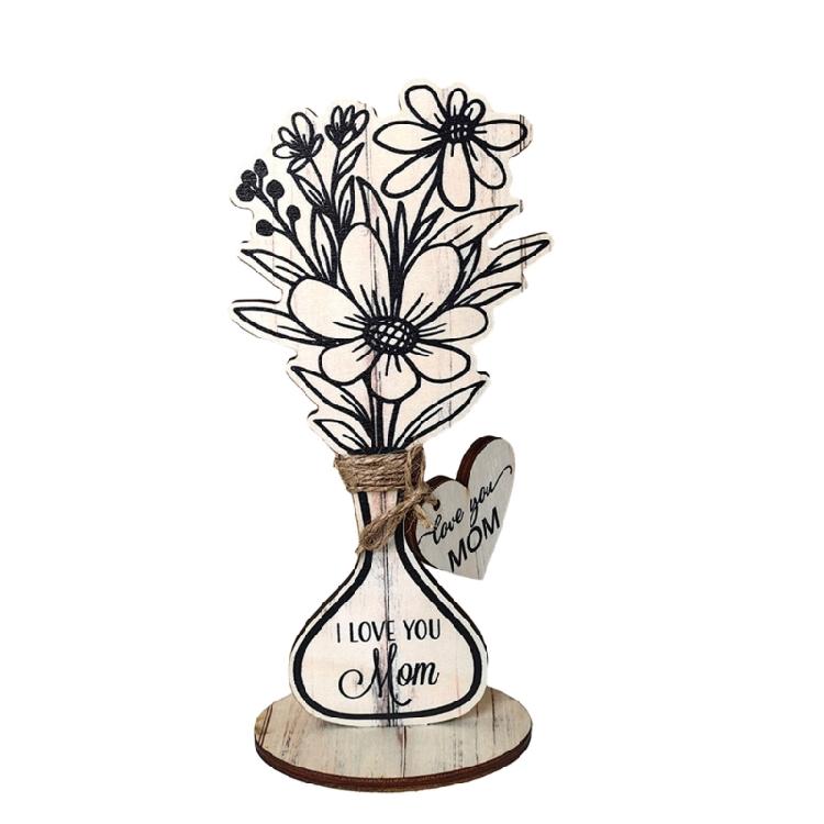 Wood Flower Mom Wood Plate Meaningful Wood Sign Mother Day Grateful Present