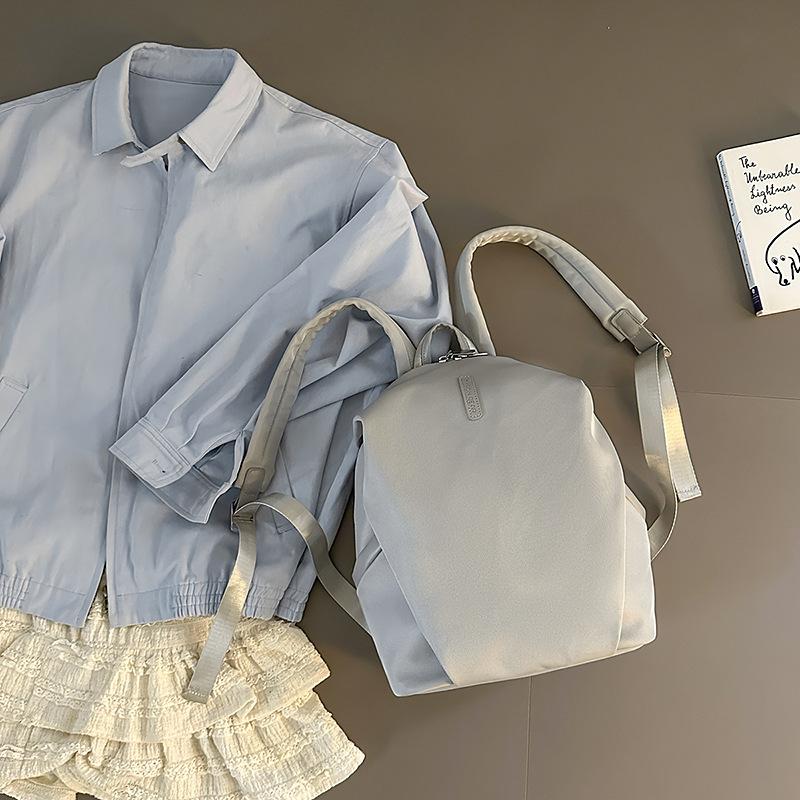 

Свежий и милый рюкзак пастельных тонов, повседневный, простой, большой вместимости, новый, для путешествий, рюкзак для ученика средней школы серый