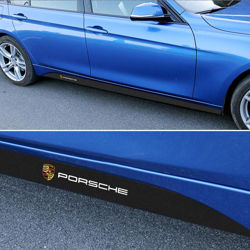 Nuovi 2 pezzi Minigonne Laterali per Portiera Auto Battitacco Adesivi Decorativi per Carrozzeria Accessori Auto Per Porsche GTS Cayenne Cayman Panamera Macan 911 718 928 90