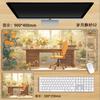 Beside the Window Cat Mouse Pad Oversized Healing Cute Cartoon Boys Girls Creative Office Computer Keyboard Desk Pad Secure Grip