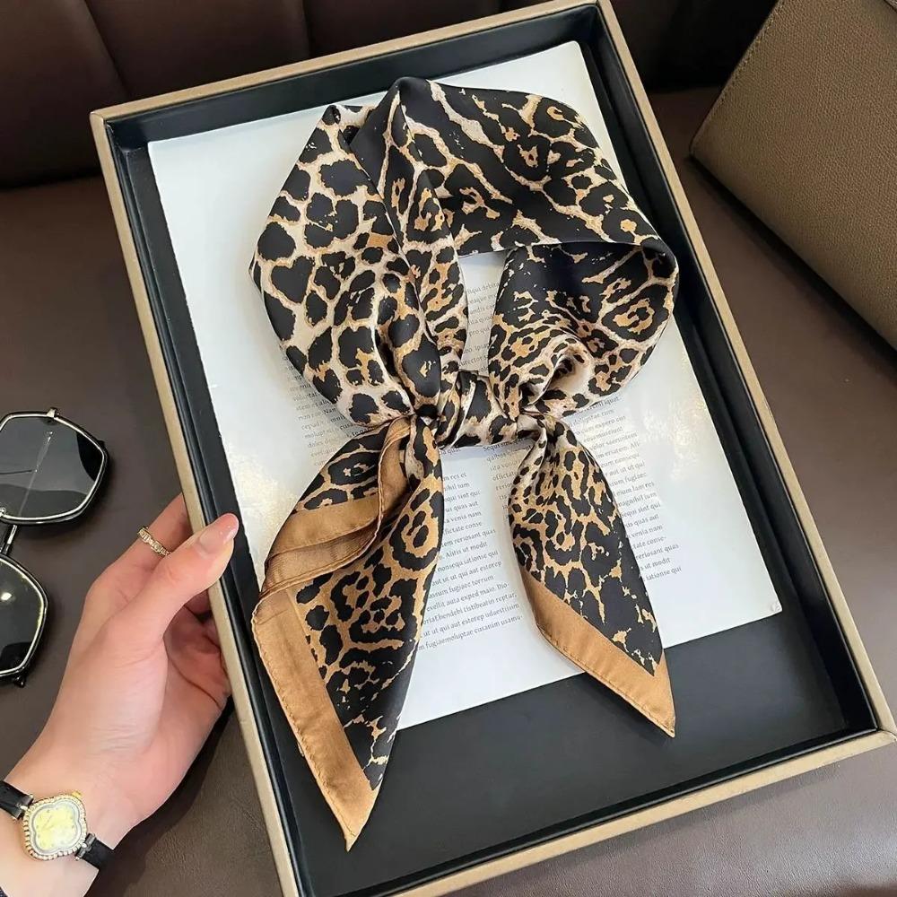 Fashion Luxury Brand 70cm Silk Feel Square Scarf Women Neck Tie Female Hair Bandana Headkerchief Shawl Wrap Hijab Echarpe
