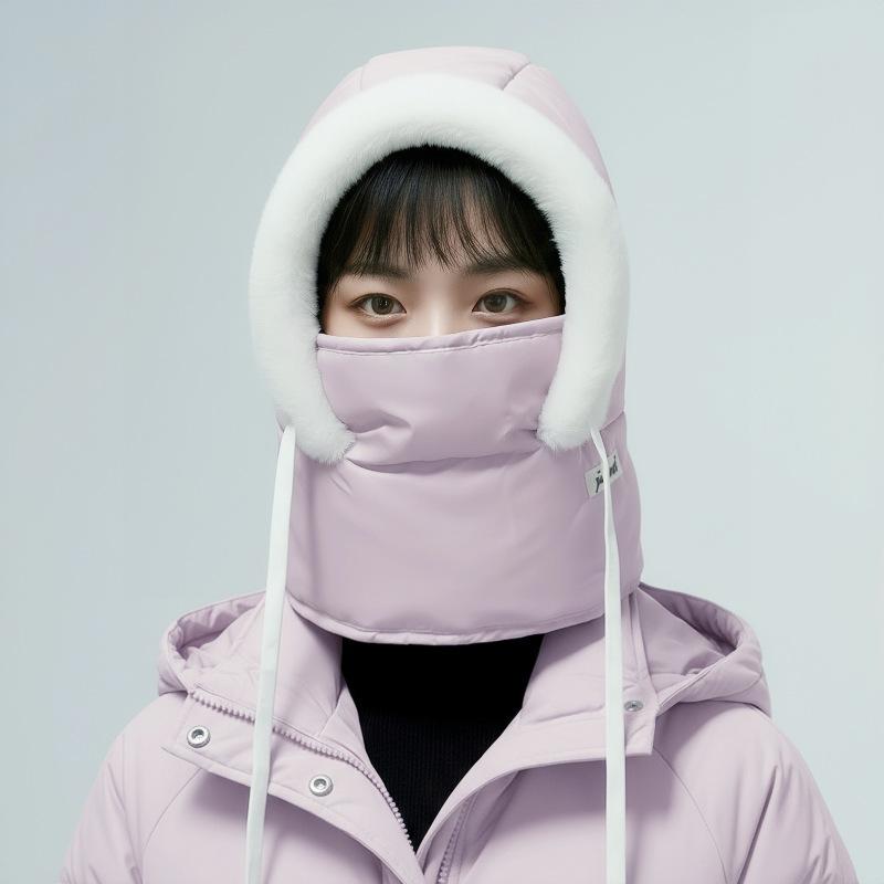 Unisex Winter Hooded Mask Windproof Fleece Face Cover With Neck Protection All-In-One Cold Weather Balaclava For Men Women