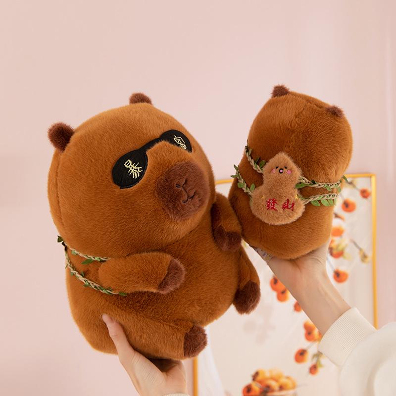 New Rich Kapibara Doll Rich Backpack Capybara Plush Toy Ugly Cute Capybara Birthday Gift