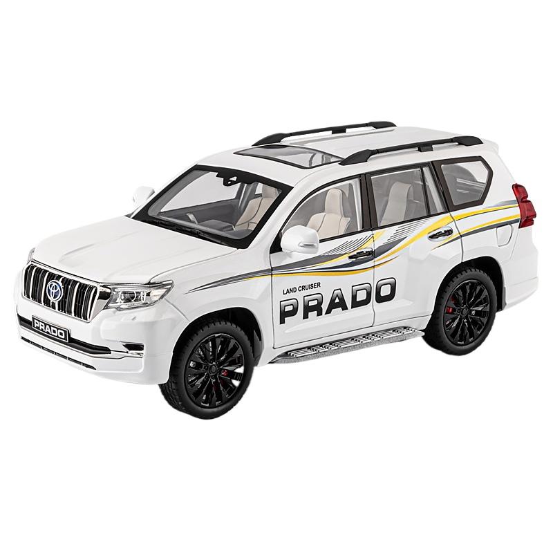 1/18 Toyota Prado Land Cruiser SUV Alloy Model Car Toy Diecasts Casting Sound and Light Car Toys for Children Vehicle