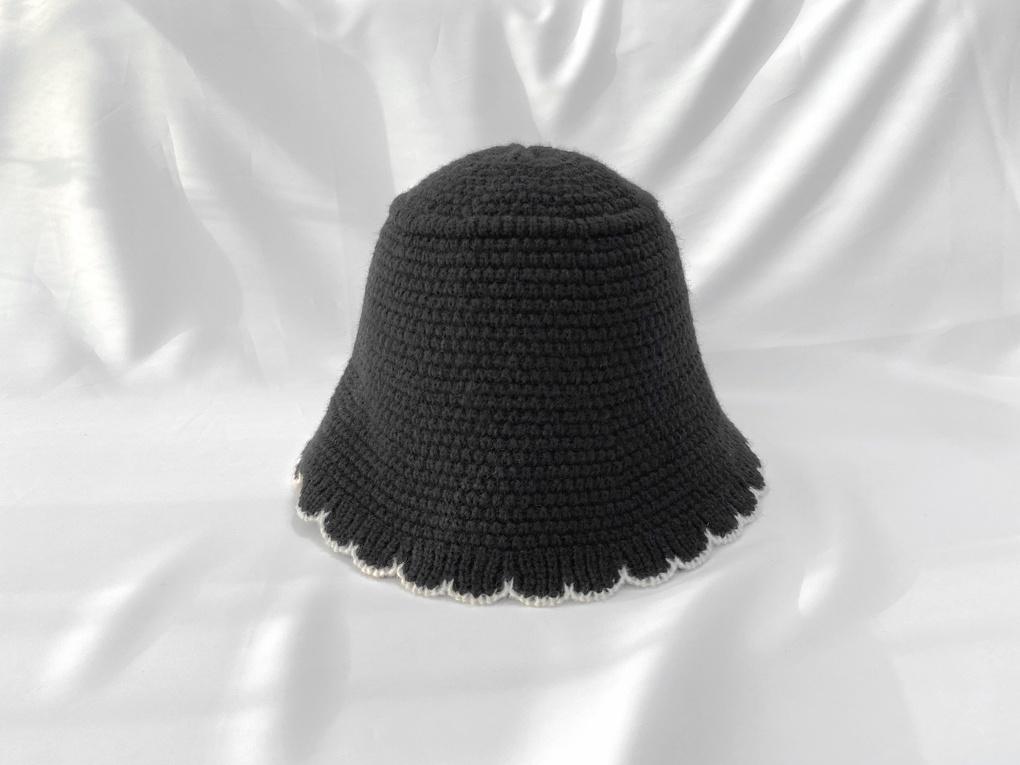Women's Daily Petal Knit Bucket Hat Basic Hat