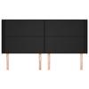 VidaXL Tête de lit avec oreilles Noir 183x16x118-128 cm Similicuir3119402