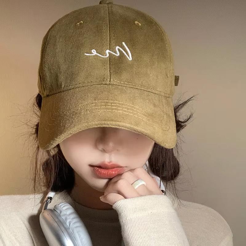 Casquette de baseball brodée coréenne pour hommes et femmes, couleur douce, visière réglable, chapeau à visière pour sports de plein air, protection solaire, casquette hip-hop unisexe