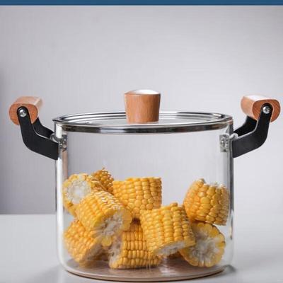 ZISIZ Transparent Glass Soup Pot