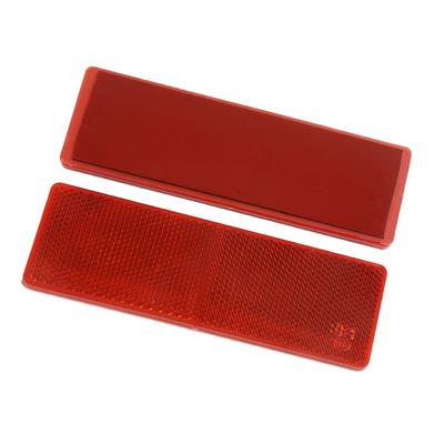 ACROPIX 2 Stück LKW Auto Klebe Reflektor Kein Loch Kunststoff Universal Rot